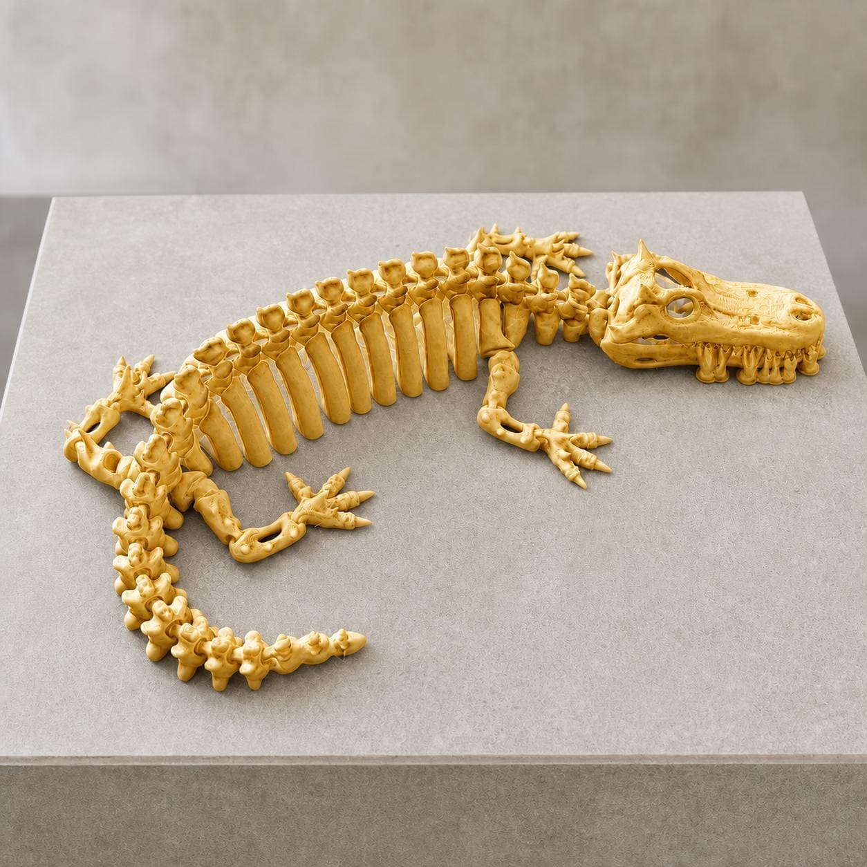 Flexi-Krokodil-Skelett – bewegliche Knochenfigur | 5 Größen & 7 Farben | Made in Germany FehnFactory