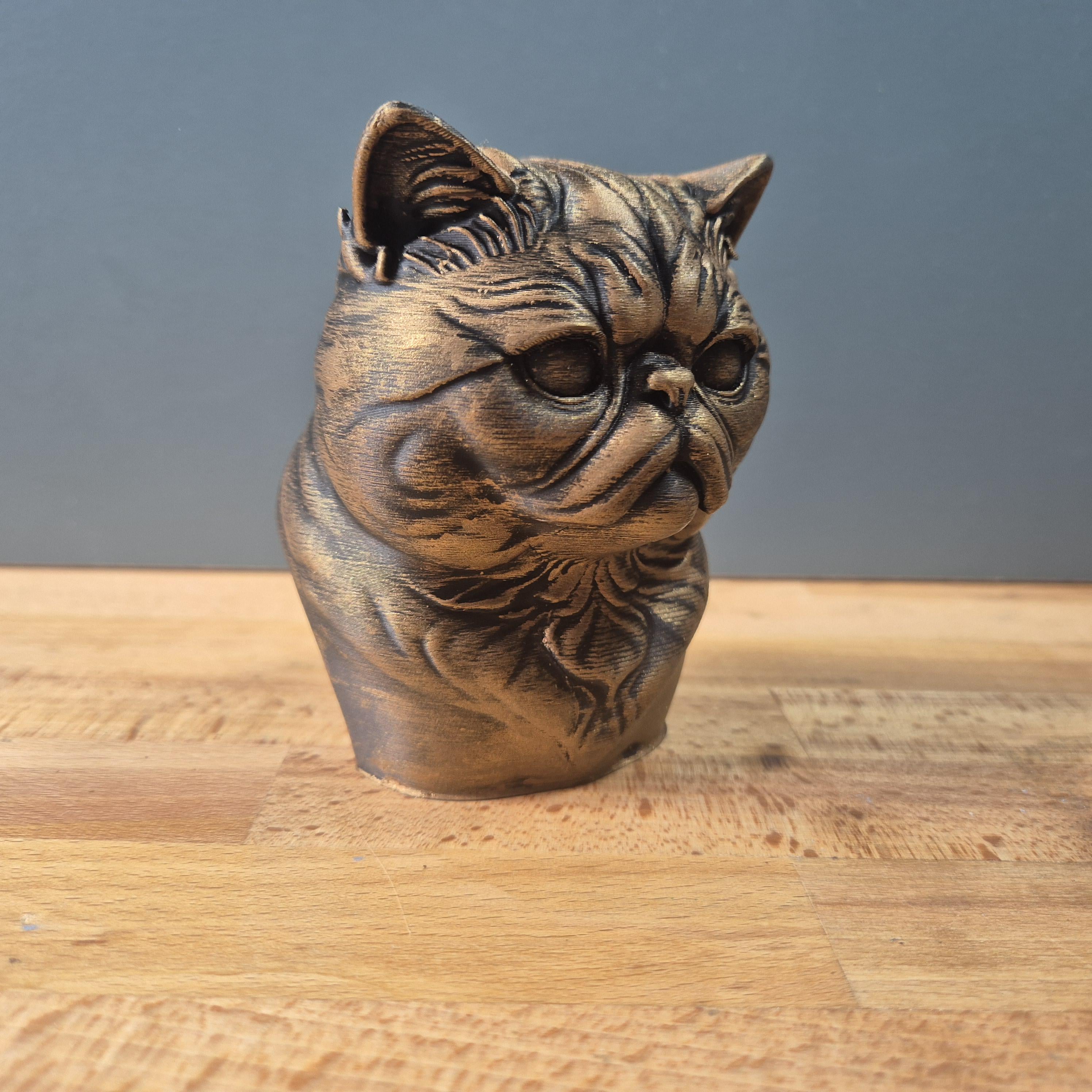 Exotic Shorthair – kompakte Katzenbüste mit flacher Schnauze | 19 Farben & 3 Größen | Made in Germany