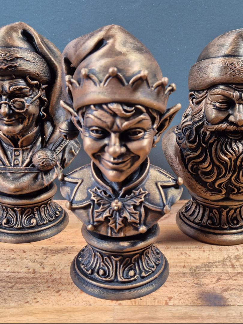 Weihnachtswichtel-Büste mit Zipfelmütze und spitzen Ohren | 19 Farben & 3 Größen | Made in Germany