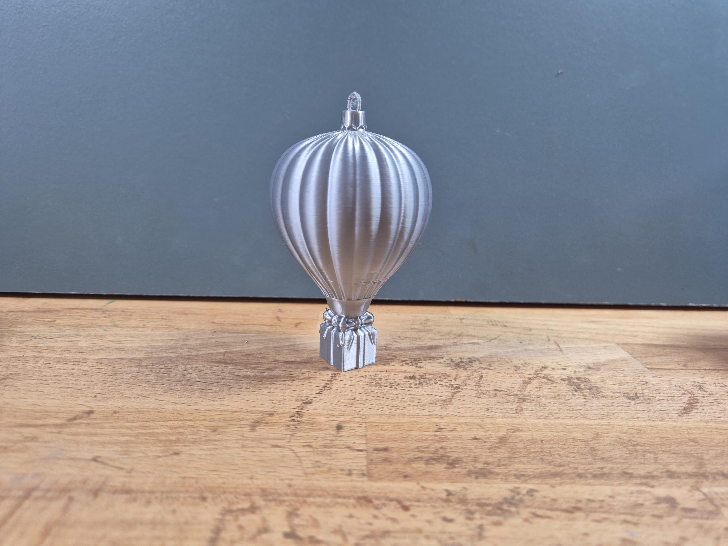 Heißluftballon-Weihnachtsanhänger mit Ringstreifen | 19 Farben & 3 Größen | Made in Germany