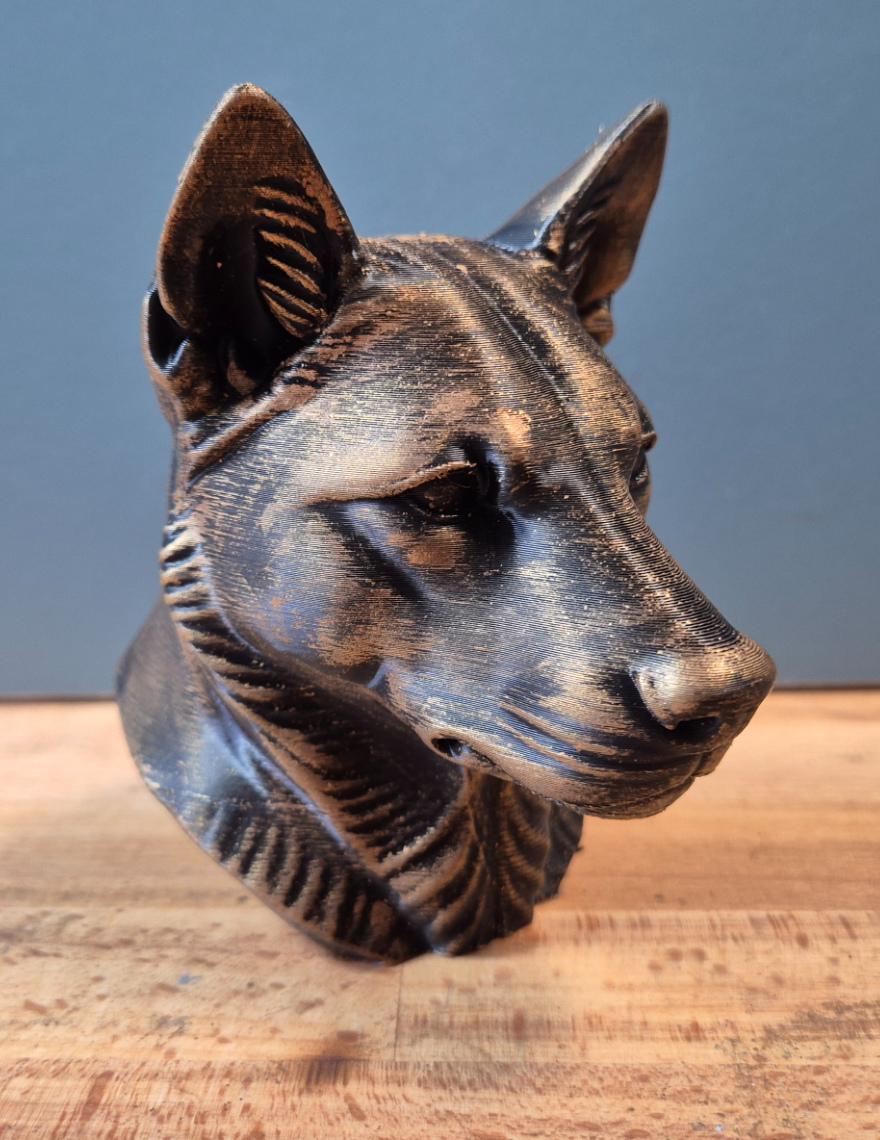 Dingo-Büste – realistischer australischer Wildhund | Hundefigur | 19 Farben & 3 Größen