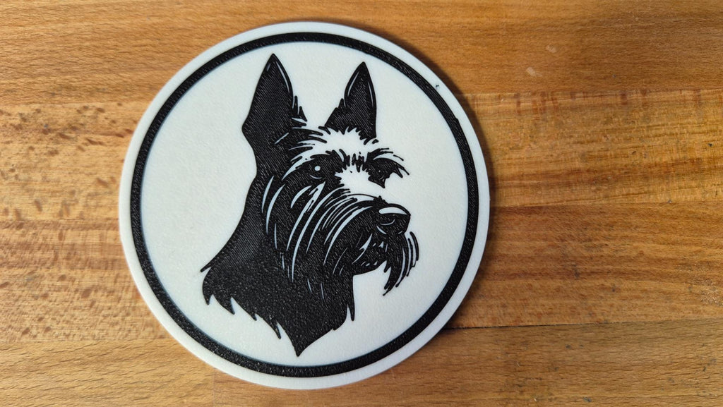 Scottish-Terrier-Untersetzer im 4er-Set – ca. 10 cm | Made in Germany