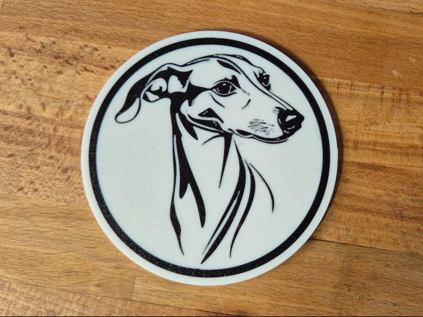 Greyhound-Untersetzer im 4er-Set – ca. 10 cm | feste Farbausführung | Made in Germany
