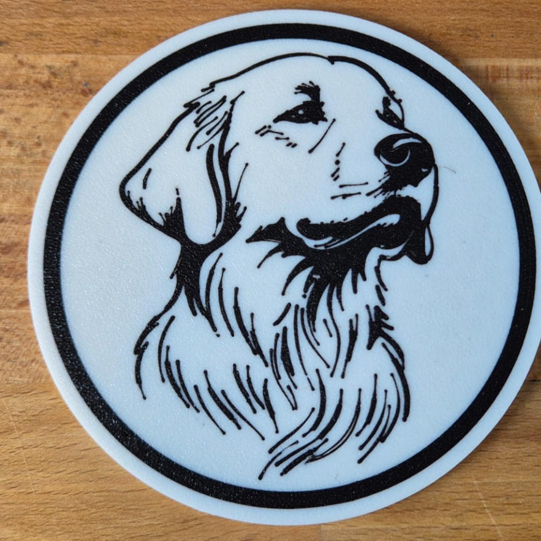 Golden Retriever Untersetzer 4er Set 10 cm Made in Germany