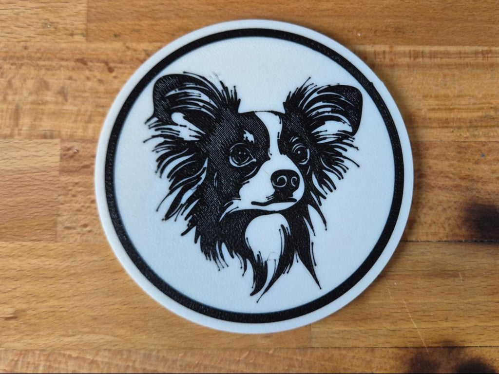 Papillon-Untersetzer im 4er-Set – ca. 10 cm | feste Farbausführung | Made in Germany