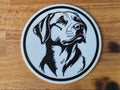 Labrador Retriever Untersetzer 4er Set schwarz weiß 10 cm Made in Germany