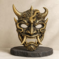 Samurai-Oni-Maske – tragbare Dämonenmaske | 3D-gedruckte Cosplay- & Wanddeko | 5 Größen und 7 Farben | Made in Germany FehnFactory