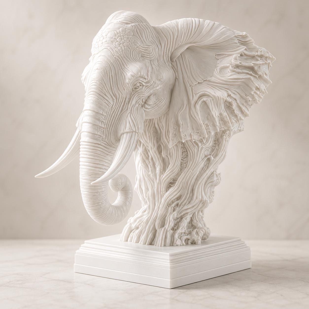 Antiker Elefantengeist – ornamentale Elefantenbüste | Wildtier-Deko | 5 Größen, 7 Farben | 3D-Druck Made in Germany FehnFactory