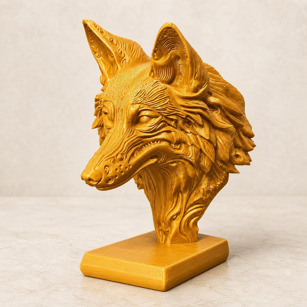 Wolfsgeist – ornamentale Wolfsbüste | Fantasy-, Mythologie- & Wald-Deko | 5 Größen, 7 Farben | 3D-Druck Made in Germany FehnFactory