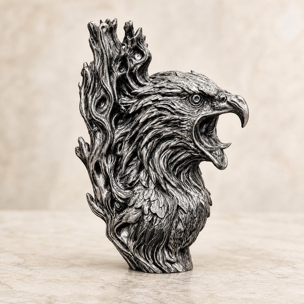 Adlergeist – Adlerskulptur im Holzschnitzstil | Adler-Deko | 5 Größen, 7 Farben | 3D-Druck Made in Germany FehnFactory