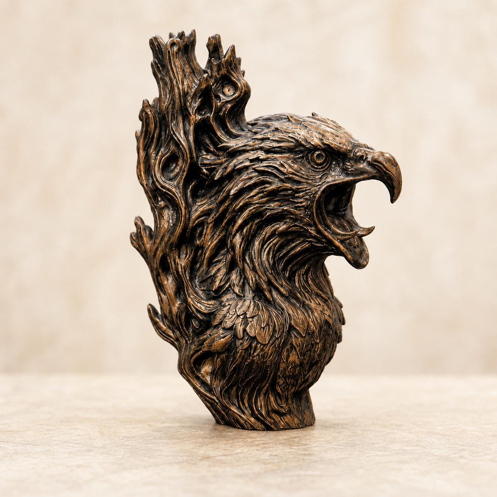 Adlergeist – Adlerskulptur im Holzschnitzstil | Adler-Deko | 5 Größen, 7 Farben | 3D-Druck Made in Germany FehnFactory
