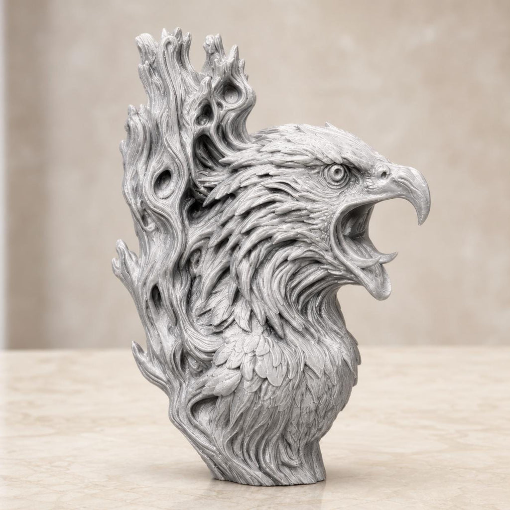 Adlergeist – Adlerskulptur im Holzschnitzstil | Adler-Deko | 5 Größen, 7 Farben | 3D-Druck Made in Germany FehnFactory