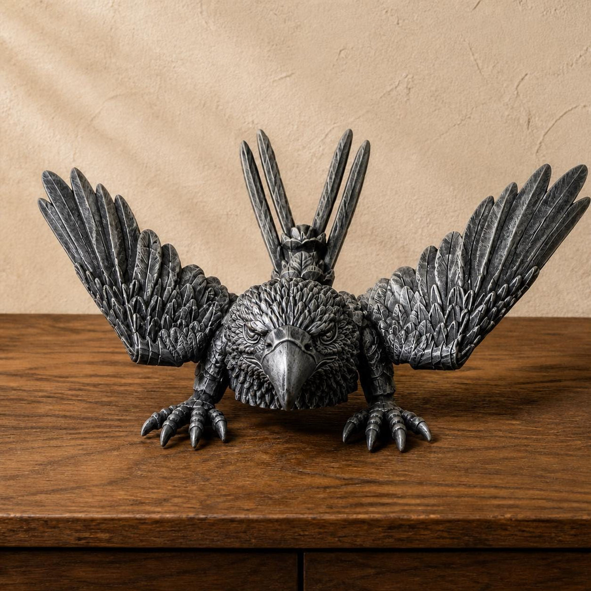 Beweglicher Adler – posierbare Flexi-Figur | ca. 17,5 cm & 7 Oberflächen | Made in Germany FehnFactory