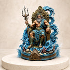 Poseidon – Thron der Gezeiten | mehrfarbige Meeresgott-Skulptur | 5 Größen | Made in Germany FehnFactory