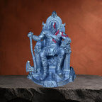 Spartanischer Krieger auf Ornament-Thron – Fantasy-Diorama | 5 Größen & 8 Farben | Sammlerfigur