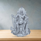 Spartanischer Krieger auf Ornament-Thron – Fantasy-Diorama | 5 Größen & 8 Farben | Sammlerfigur