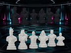 Superhelden-Büsten-Schachfigurenset – komplett 32-teilig | Fantasy-Helden | 3 Größen & 12 Farbpaare