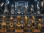 Futuristisches Fahrzeug-Schachfigurenset – komplett 32-teilig | Sci-Fi-Schach | 3 Größen & 12 Farbpaare
