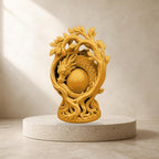 Drachentraum – freistehende Fantasy-Skulptur mit Ei & Lebensbaum | Drachen-Deko | Made in Germany FehnFactory