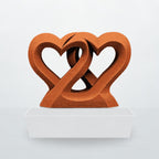 Verschlungene Herzen – freistehende Herz-Skulptur | Geschenk für Paare | Made in Germany FehnFactory