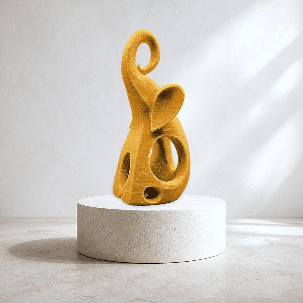 Elefant mit Spiralrüssel – abstrakte Skulptur | moderne Deko | Made in Germany FehnFactory