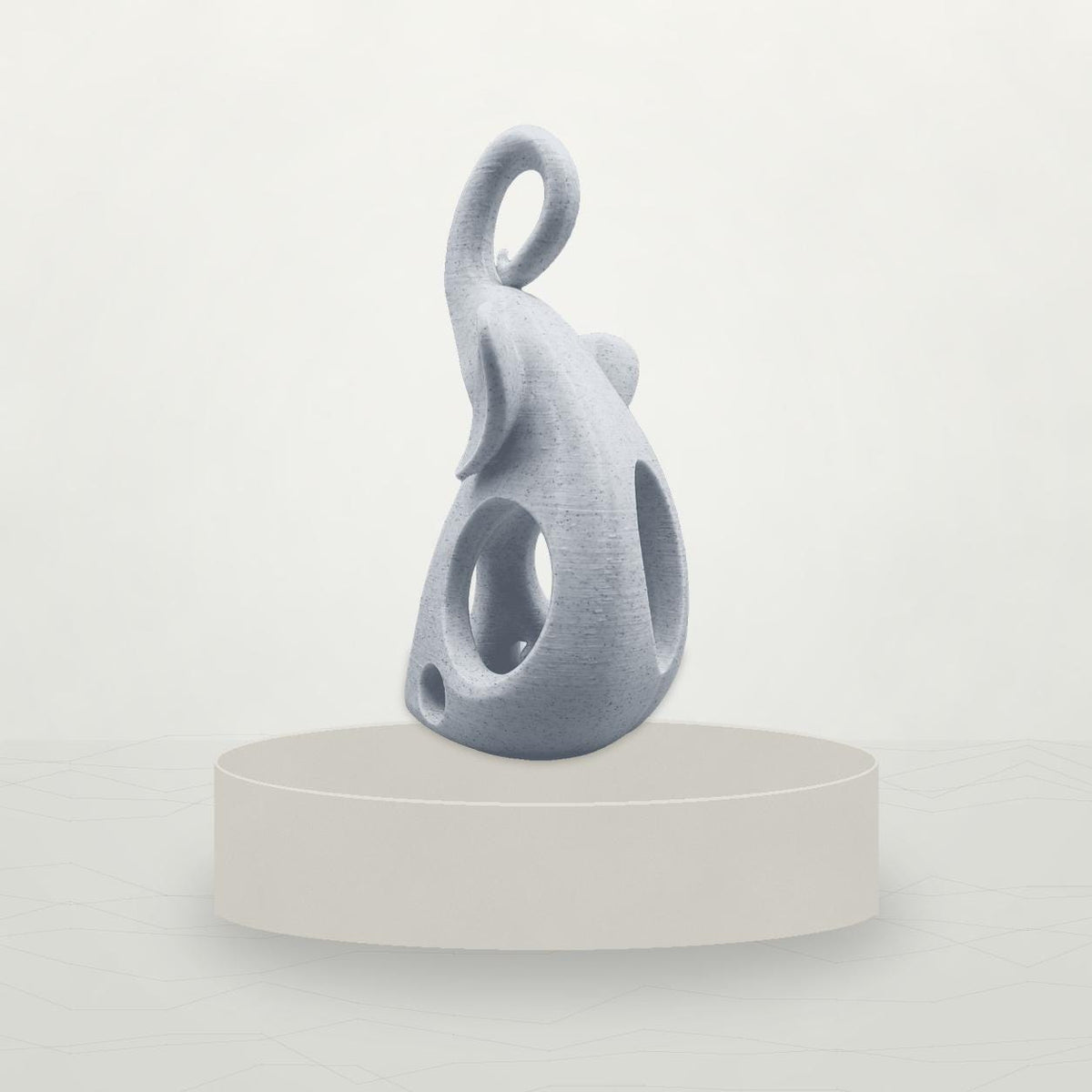 Elefant mit Spiralrüssel – abstrakte Skulptur | moderne Deko | Made in Germany FehnFactory