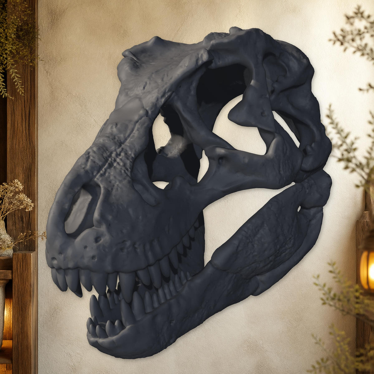 T-Rex-Schädel – Wandskulptur | Dinosaurier-Wanddeko | Made in Germany FehnFactory
