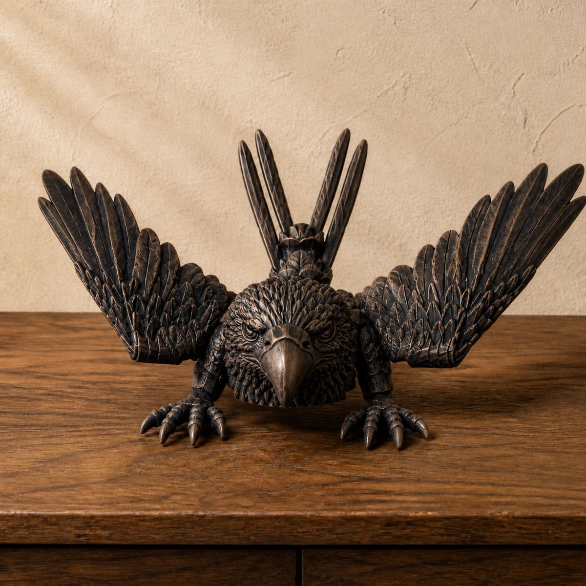Beweglicher Adler – posierbare Flexi-Figur | ca. 17,5 cm & 7 Oberflächen | Made in Germany FehnFactory