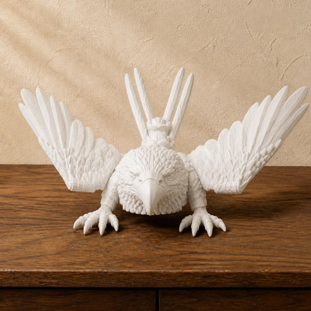 Beweglicher Adler – posierbare Flexi-Figur | ca. 17,5 cm & 7 Oberflächen | Made in Germany FehnFactory