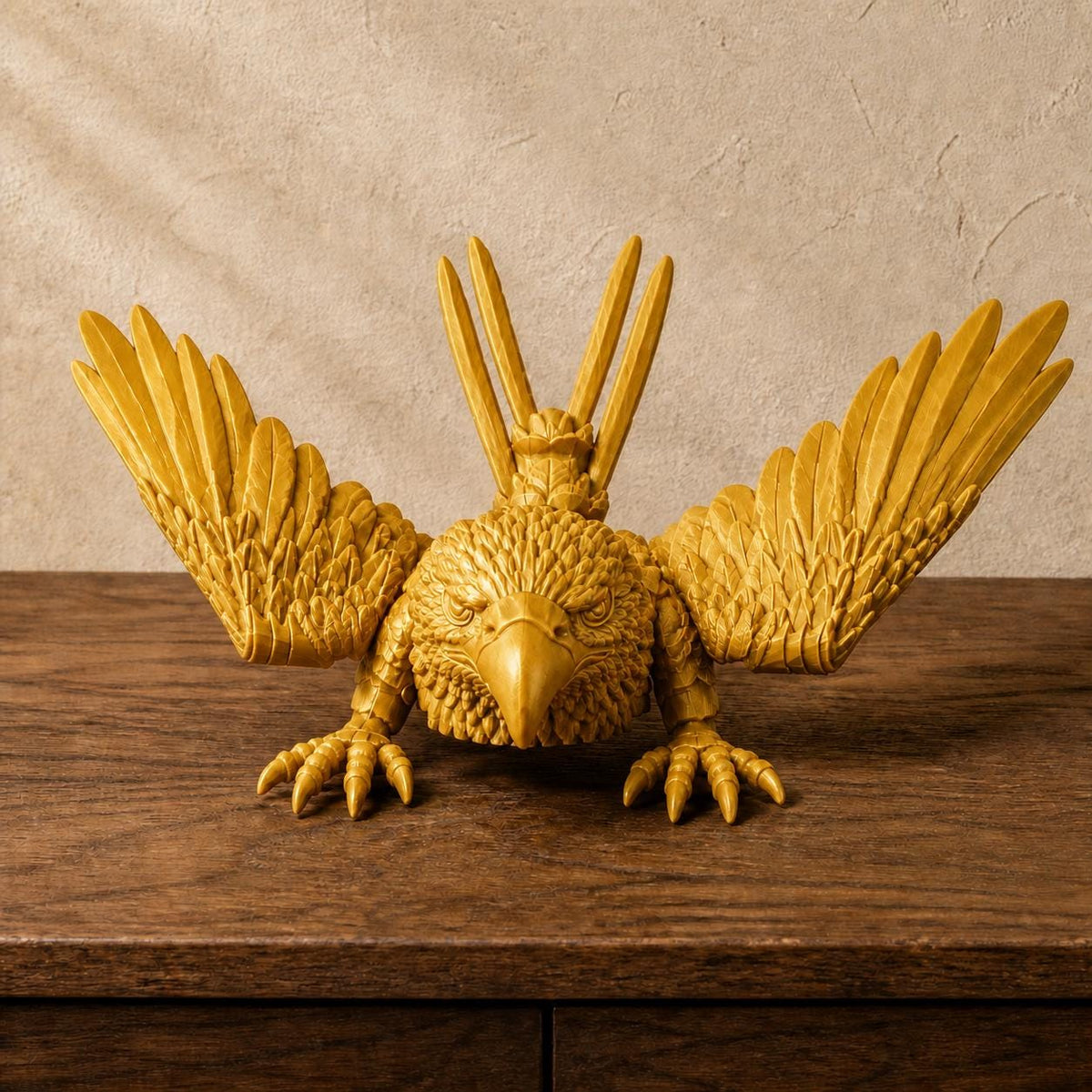 Beweglicher Adler – posierbare Flexi-Figur | ca. 17,5 cm & 7 Oberflächen | Made in Germany FehnFactory