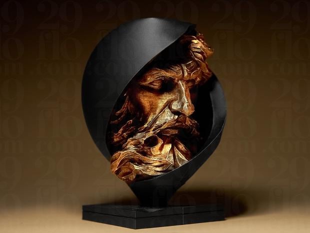 Der alte Mann – abstrakte Büsten-Skulptur | markantes Männerporträt | Made in Germany FehnFactory