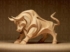 Fließender Stier – abstrakte Stier-Skulptur | kraftvolle Tierfigur | Made in Germany FehnFactory