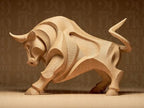 Fließender Stier – abstrakte Stier-Skulptur | kraftvolle Tierfigur | Made in Germany FehnFactory