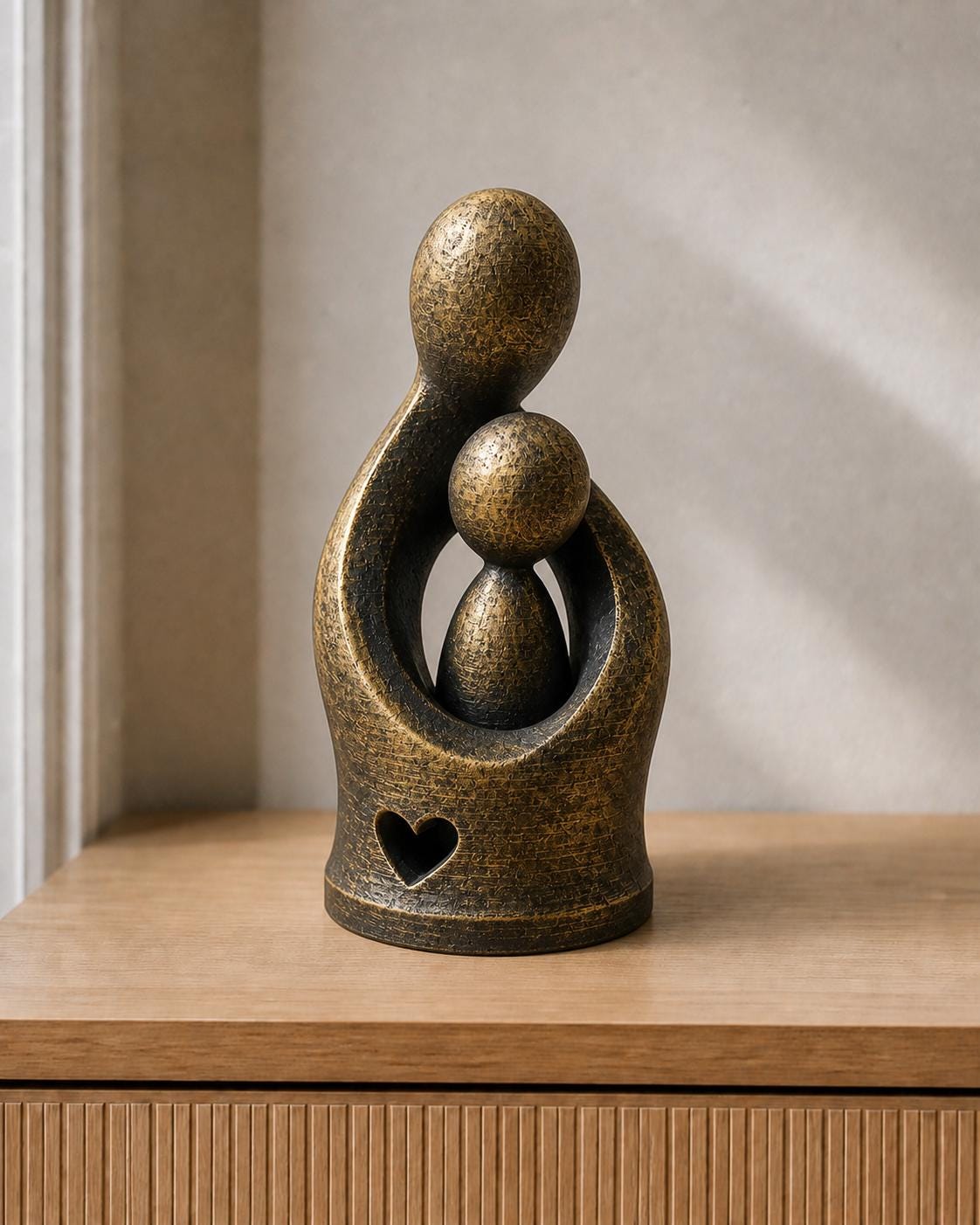 Vaterstärke – Vater-Kind-Skulptur | handbemalt | Made in Germany FehnFactory