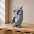 Moderne Eule – abstrakte Skulptur mit offener Silhouette | handbemalt | Made in Germany FehnFactory
