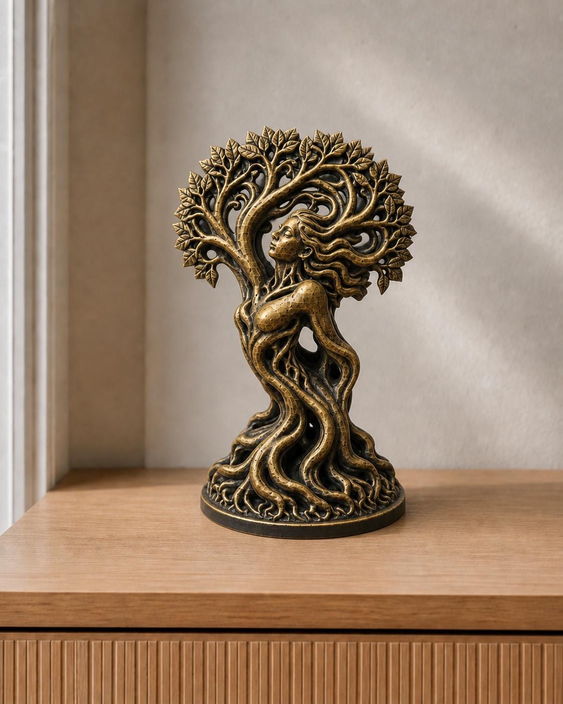 Lebensbaum-Göttin – Natur-Skulptur | handbemalt | Made in Germany FehnFactory
