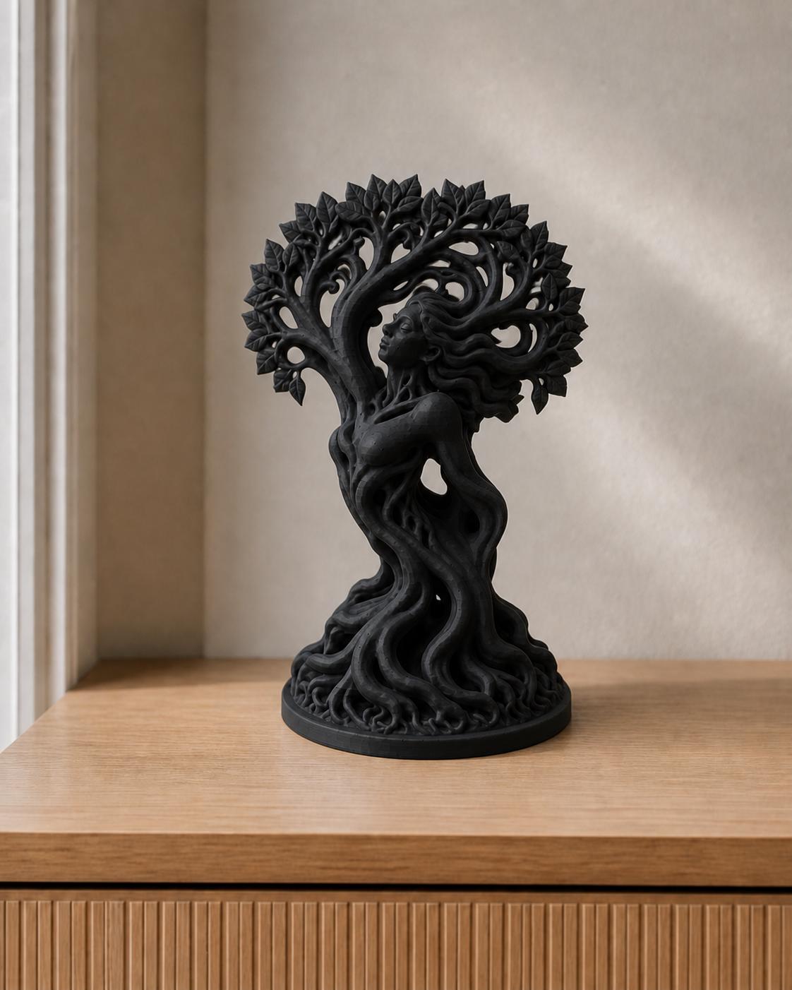 Lebensbaum-Göttin – Natur-Skulptur | handbemalt | Made in Germany FehnFactory