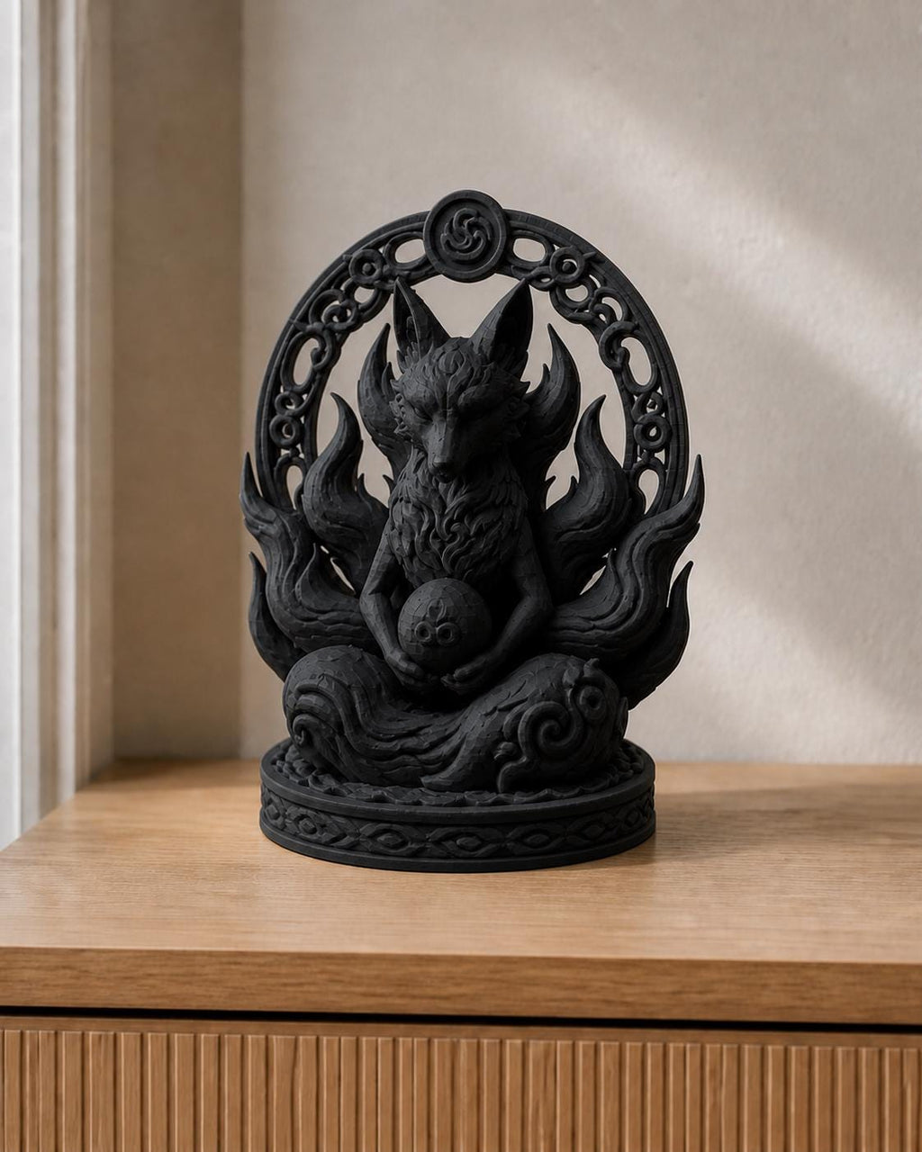 Kitsune Geist – Fuchsgeist-Skulptur | handbemalt | Made in Germany FehnFactory