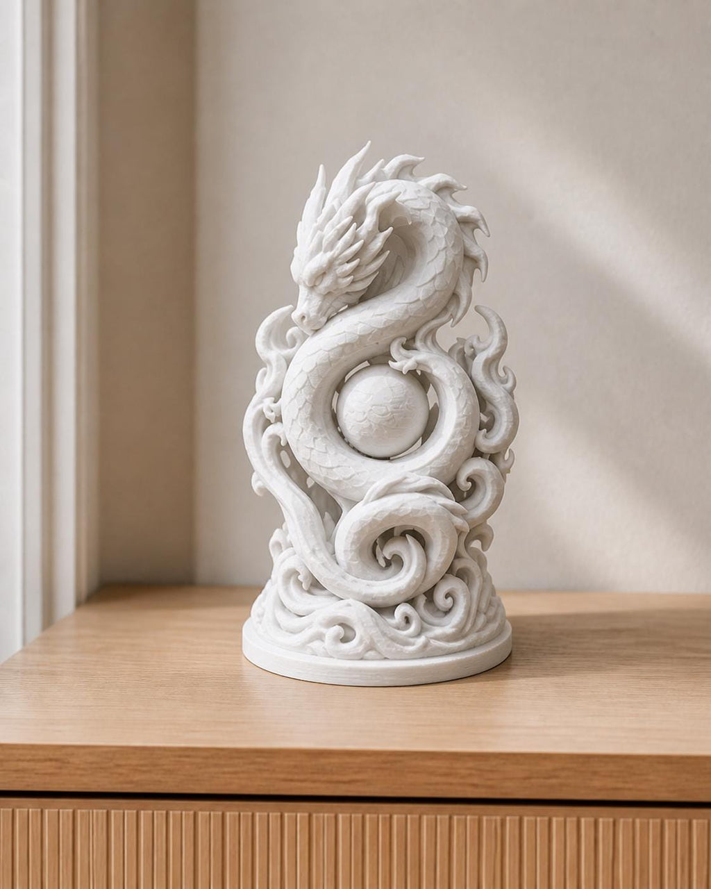 Ewiger Energiedrache – Drachen-Skulptur | handbemalt | Made in Germany FehnFactory