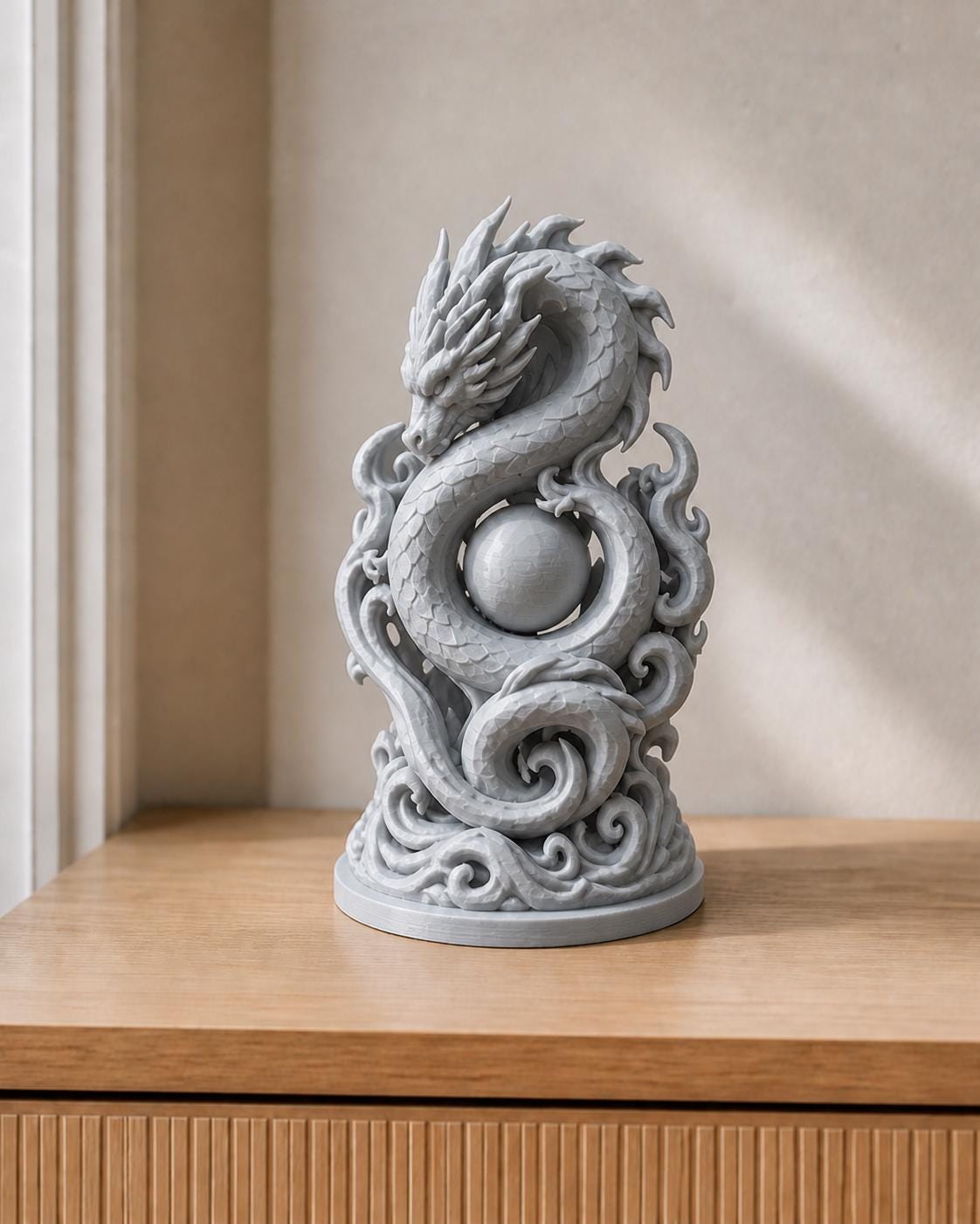 Ewiger Energiedrache – Drachen-Skulptur | handbemalt | Made in Germany FehnFactory
