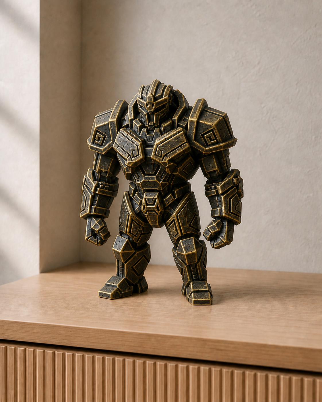 Golem Warrior Technician – gepanzerte Fantasy-Figur | handbemalt | Made in Germany FehnFactory