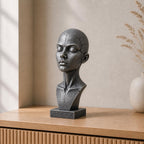 Minimalistische gebrochene Büste – moderne Frauenfigur | handbemalt | Made in Germany FehnFactory