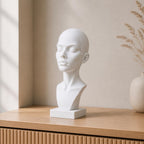 Minimalistische gebrochene Büste – moderne Frauenfigur | handbemalt | Made in Germany FehnFactory