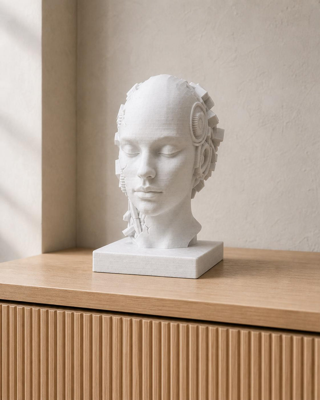 Cybernetic Zen – futuristische Frauenbüste | handbemalt oder gedruckt | Made in Germany FehnFactory