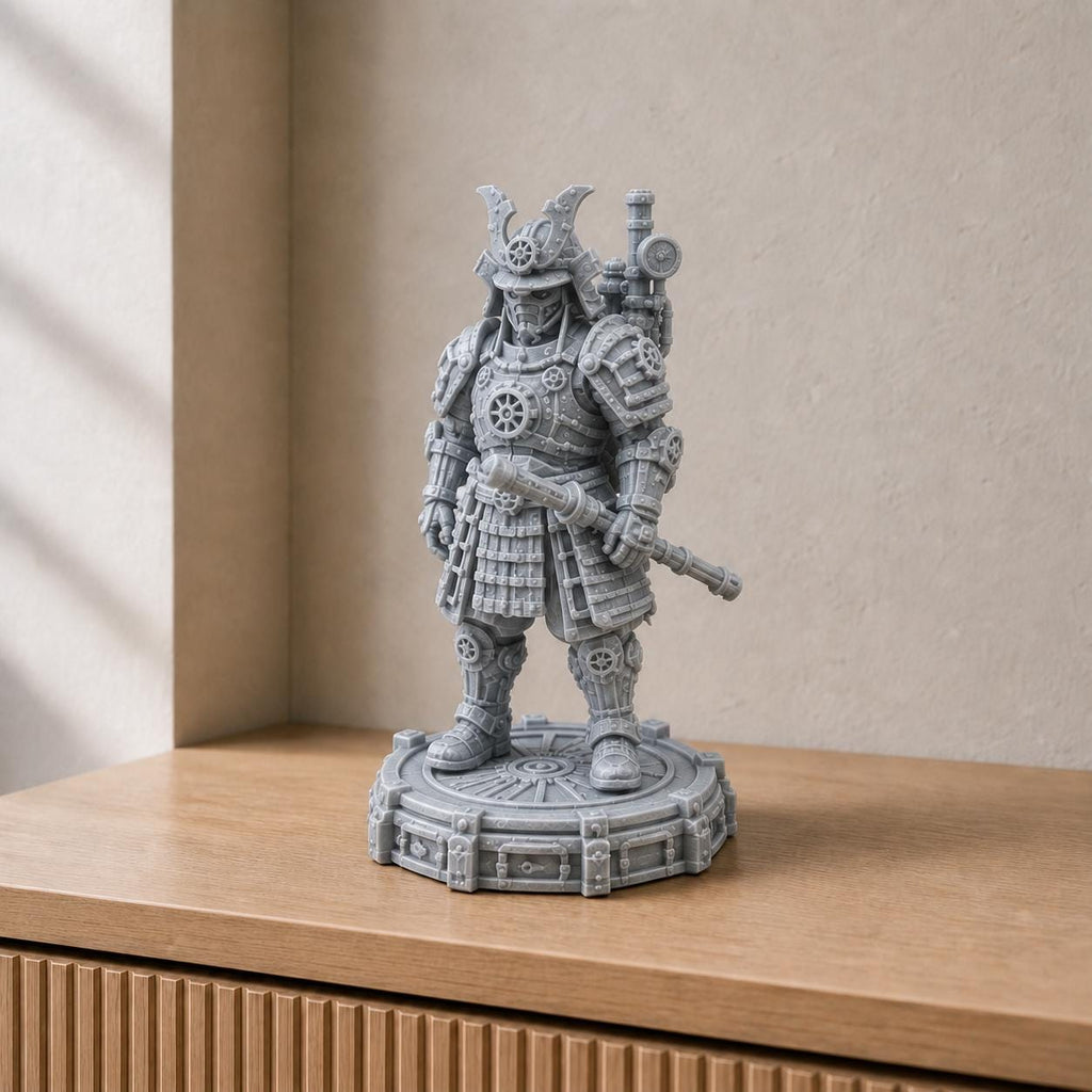 Steampunk-Samurai – mechanische Kriegerfigur | handbemalt | Made in Germany FehnFactory