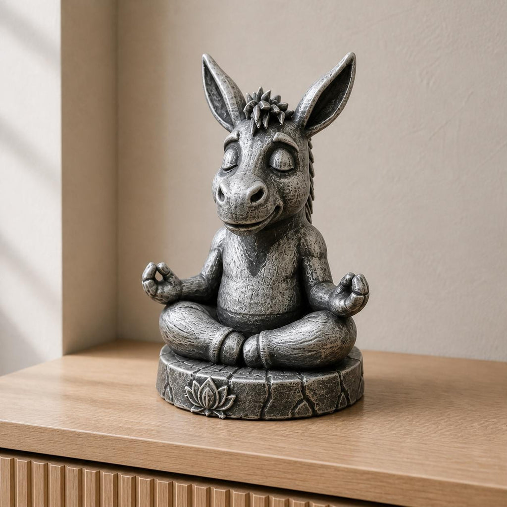 Zen-Esel – meditierende Eselfigur | handbemalt | Made in Germany FehnFactory