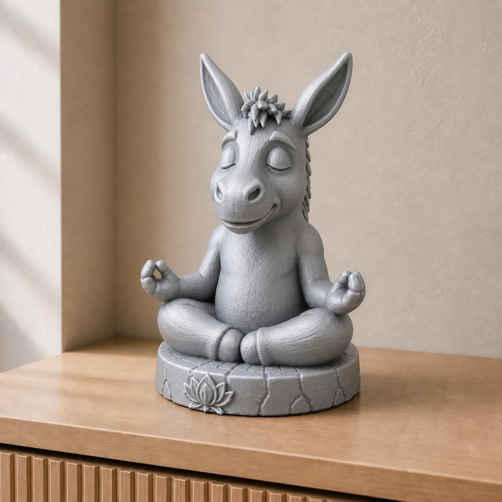 Zen-Esel – meditierende Eselfigur | handbemalt | Made in Germany FehnFactory