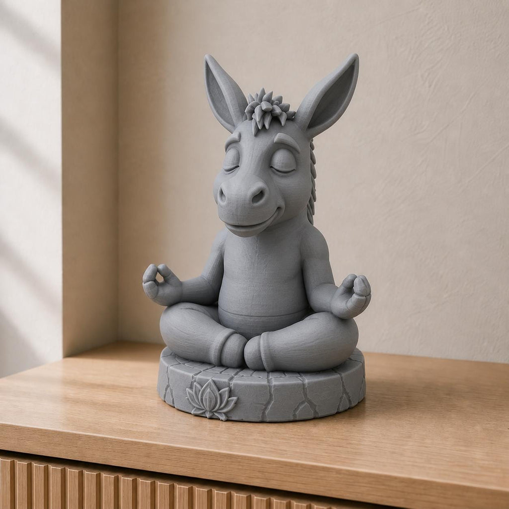 Zen-Esel – meditierende Eselfigur | handbemalt | Made in Germany FehnFactory