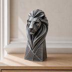 Geometrischer König – moderne Löwen-Skulptur | handbemalt | Made in Germany FehnFactory