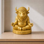Zen-Bison – meditierende Bison-Skulptur | handbemalt | Made in Germany FehnFactory